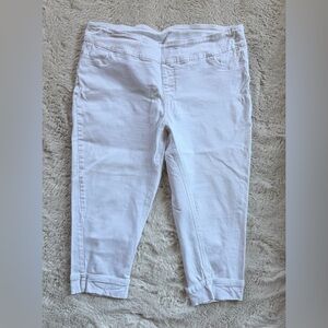 Soft Surroundings White Cropped Stretch Jeans